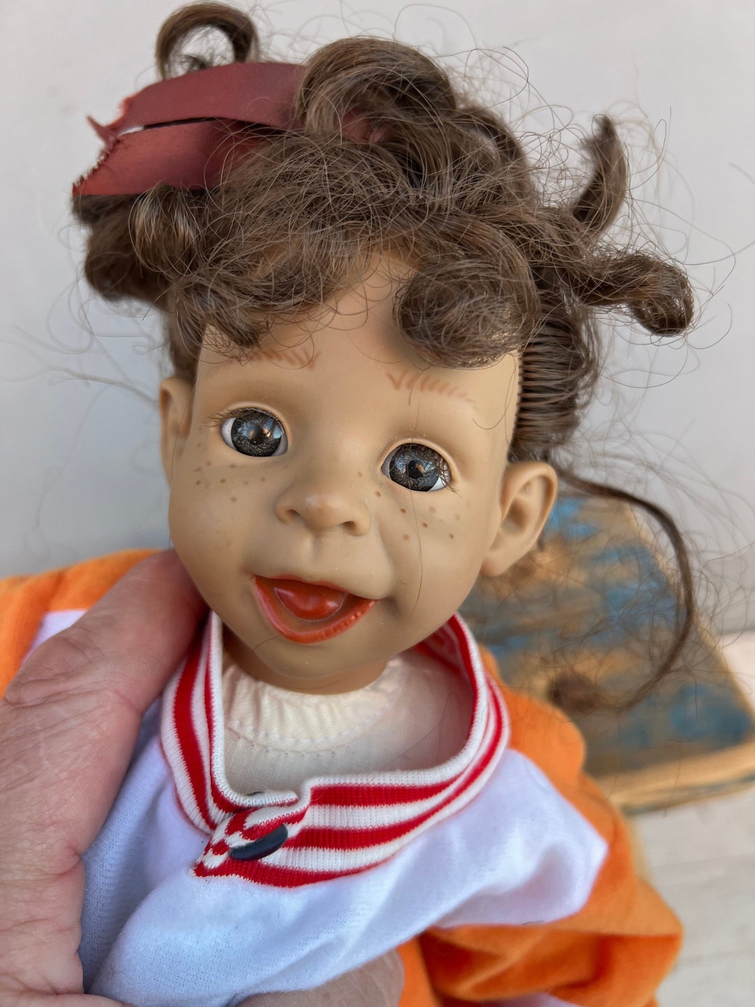 Grimace Vintage Dolls Expression Vinyl Soft Body Doll Classic Art