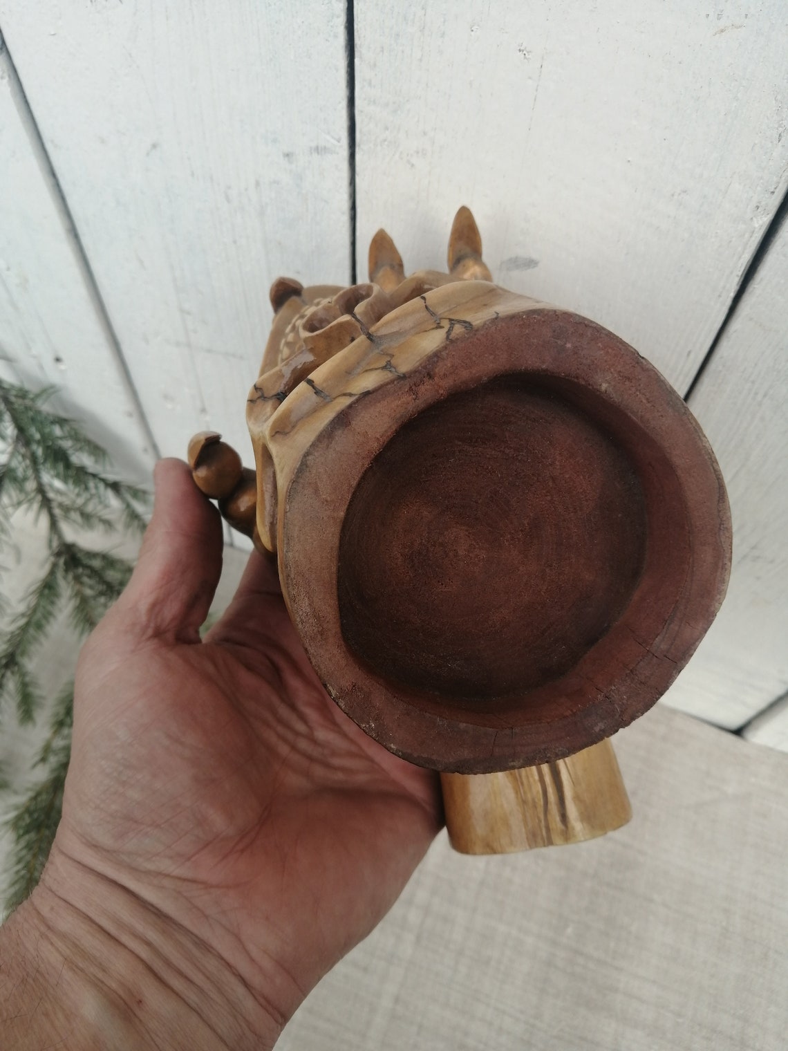 Vintage Ashtray Unique Ashtray Wooden Ashtray Vintage Table Etsy