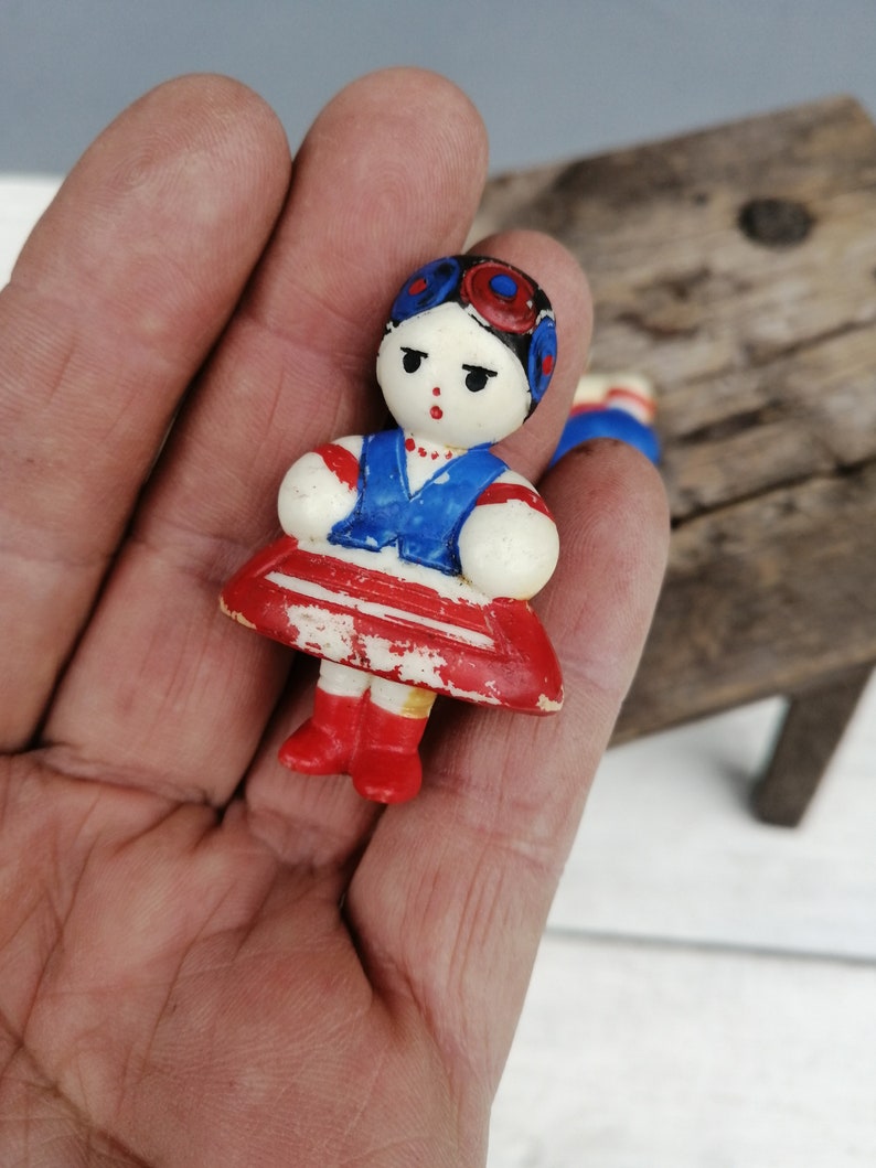 Antique plastic toy, Retro Ukrainian toy, Gift from Ukraine, Children's room decor, Old figurine, Collectible toy, Unique toy, Small toy image 3