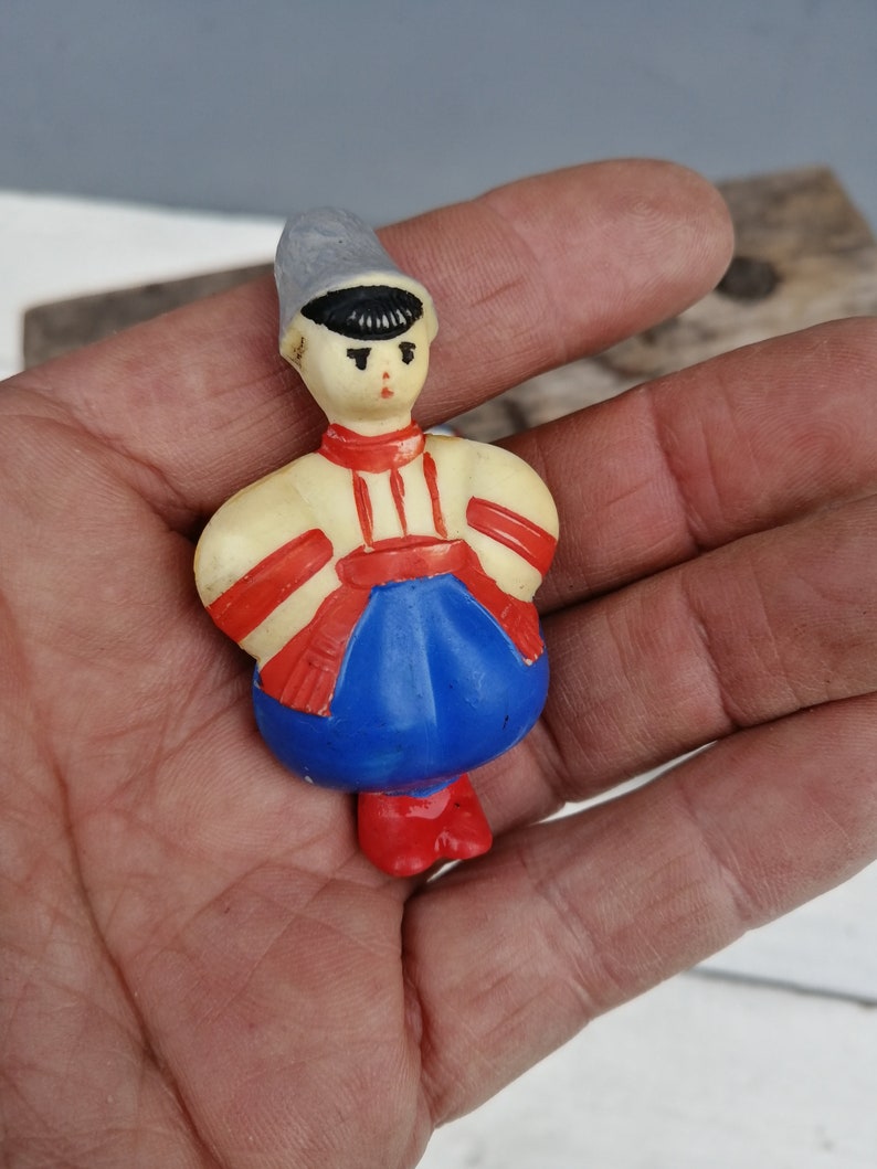 Antique plastic toy, Retro Ukrainian toy, Gift from Ukraine, Children's room decor, Old figurine, Collectible toy, Unique toy, Small toy image 4