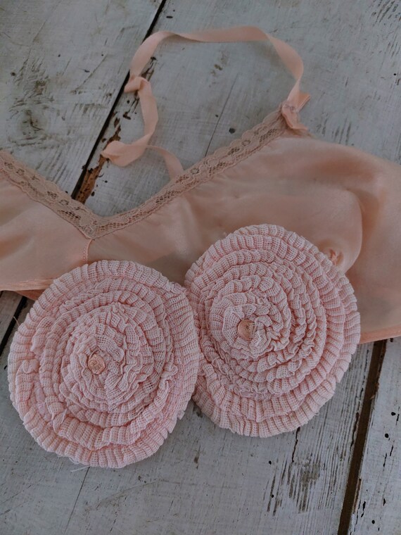 RARE antique bra with bra pads lingerie  brassier… - image 1