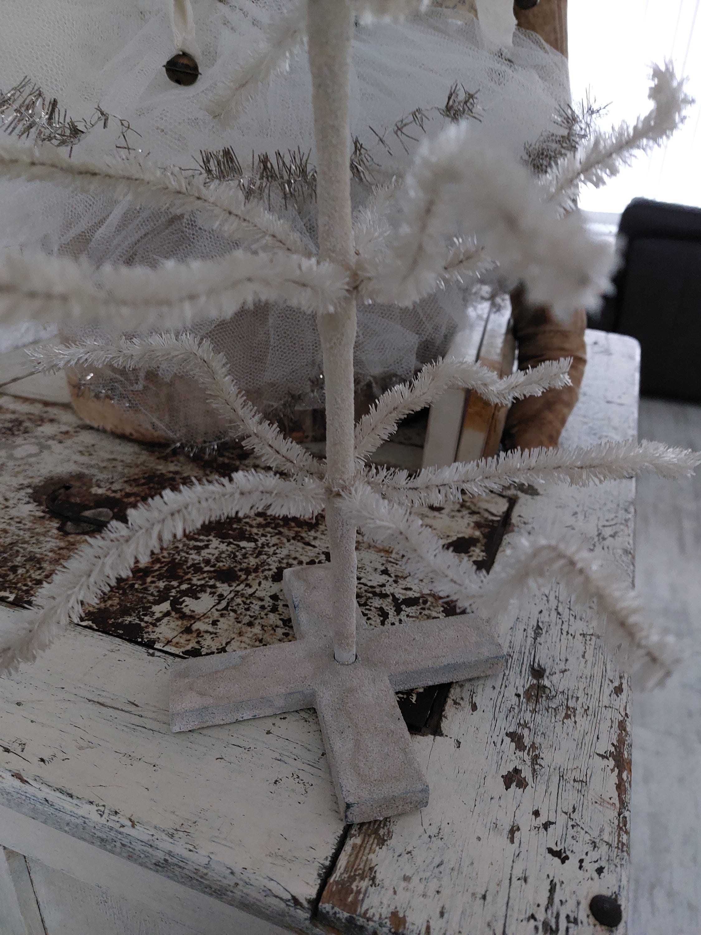 Antique Vintage Feather Tree Christmas Tree White 1950 1950s Sugared Etsy