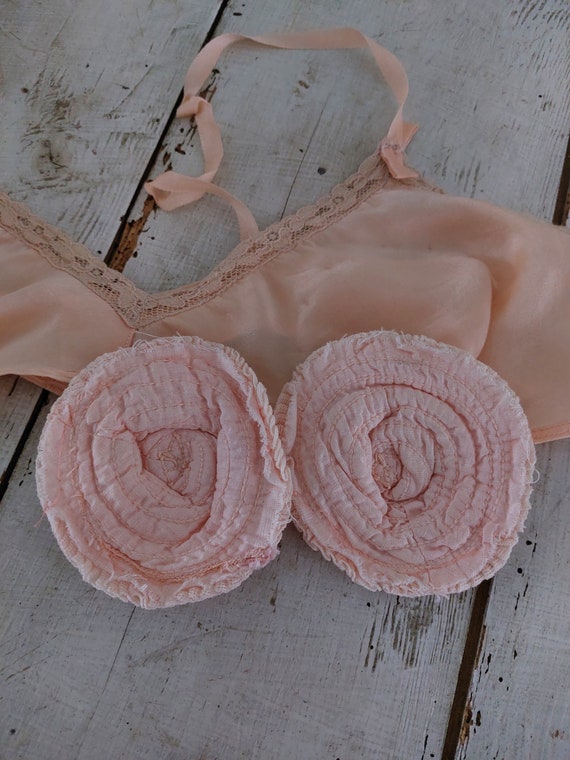 RARE antique bra with bra pads lingerie  brassier… - image 9