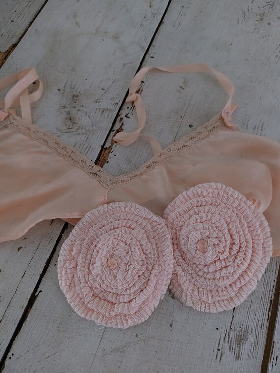 RARE antique bra with bra pads lingerie  brassier… - image 10