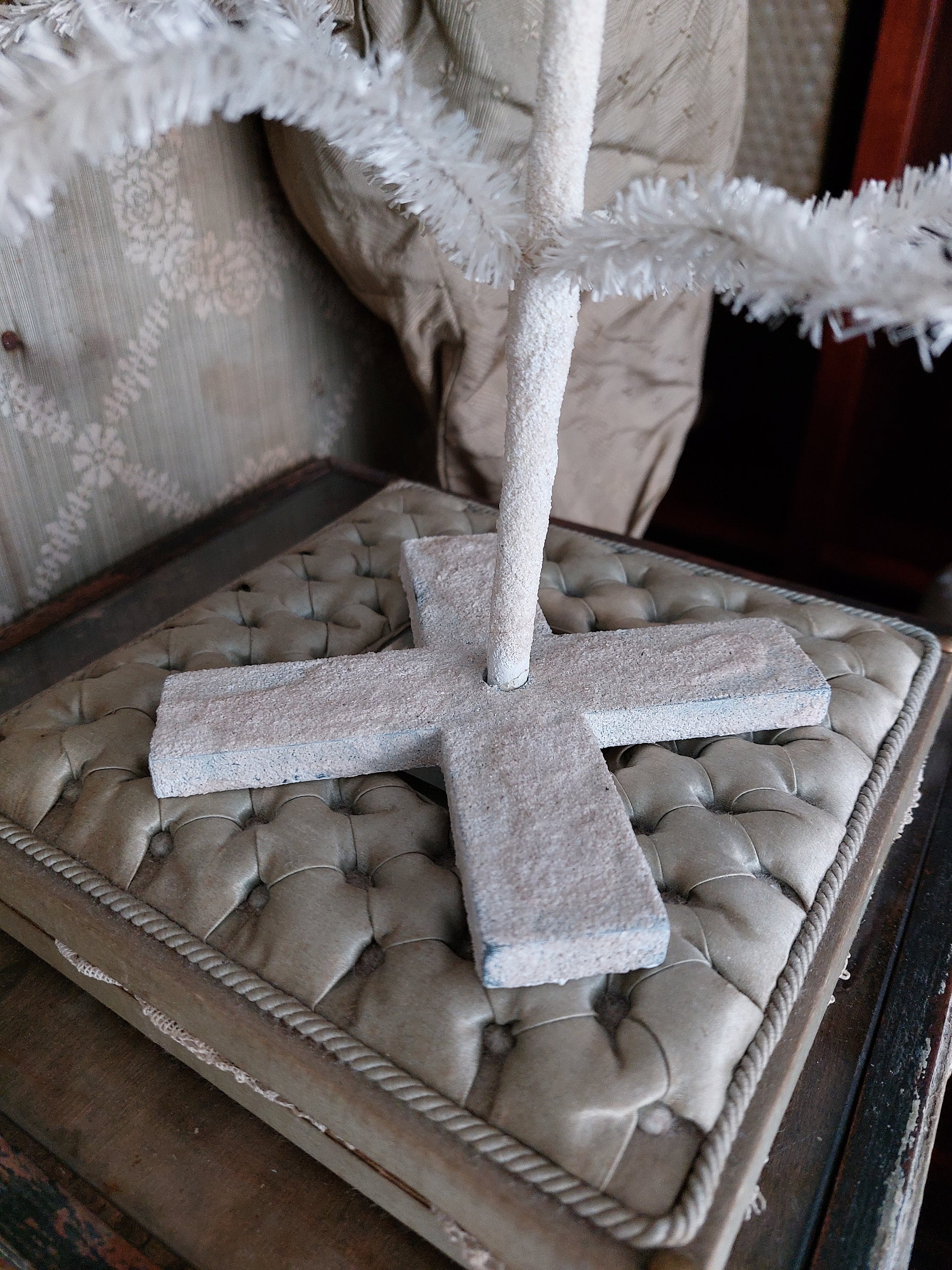 Antique Vintage Feather Tree Christmas Tree White 1950 1950s Sugared Etsy