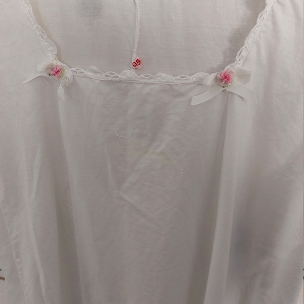 Antique victorien édouardien début français chemise de nuit avec dentelle 1900 1900 Années 1900