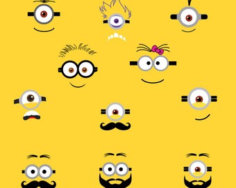 svg minion face Minion Etsy svg