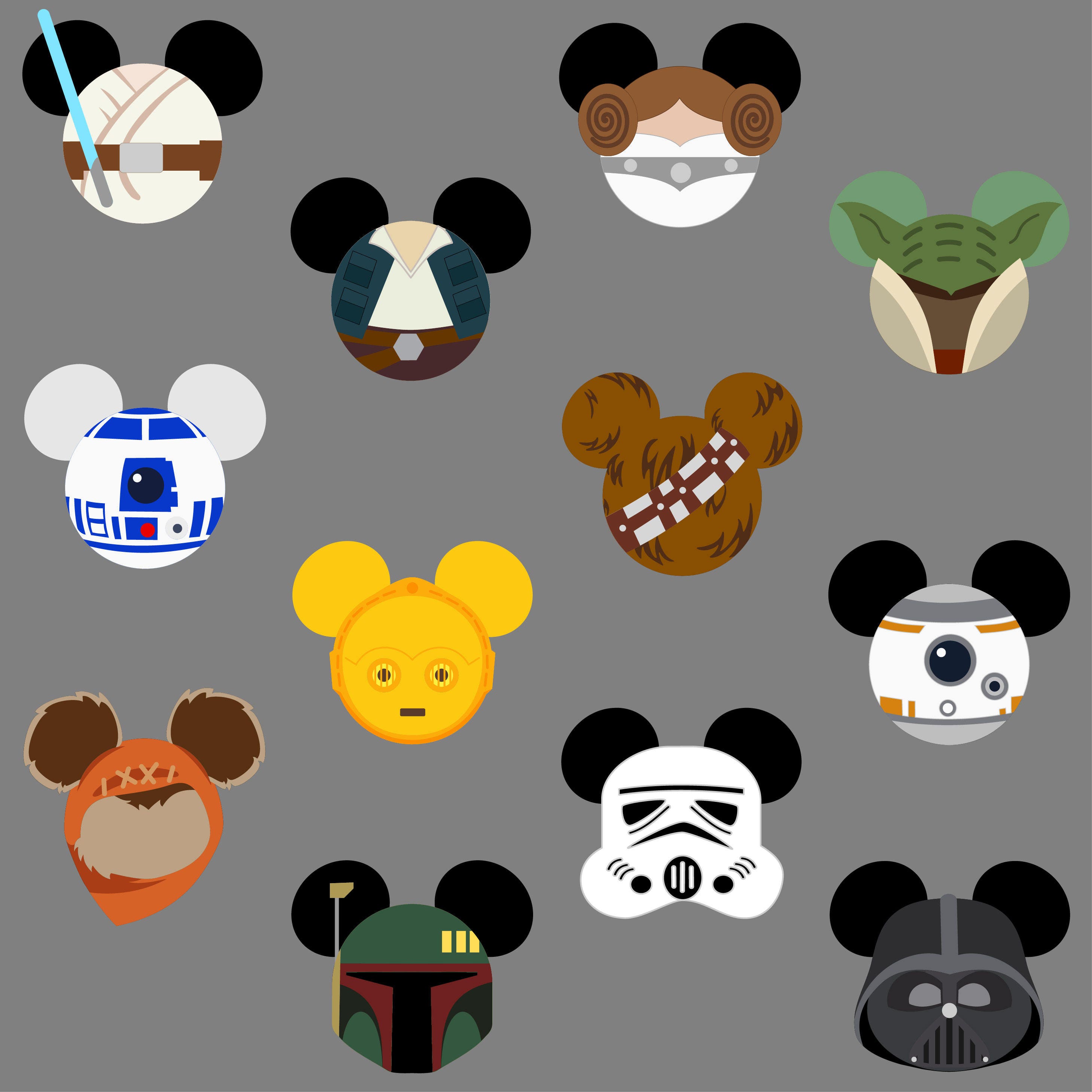 Download Star wars mickey head.Svg.Dfx.Eps.Pdf.Png. | Etsy