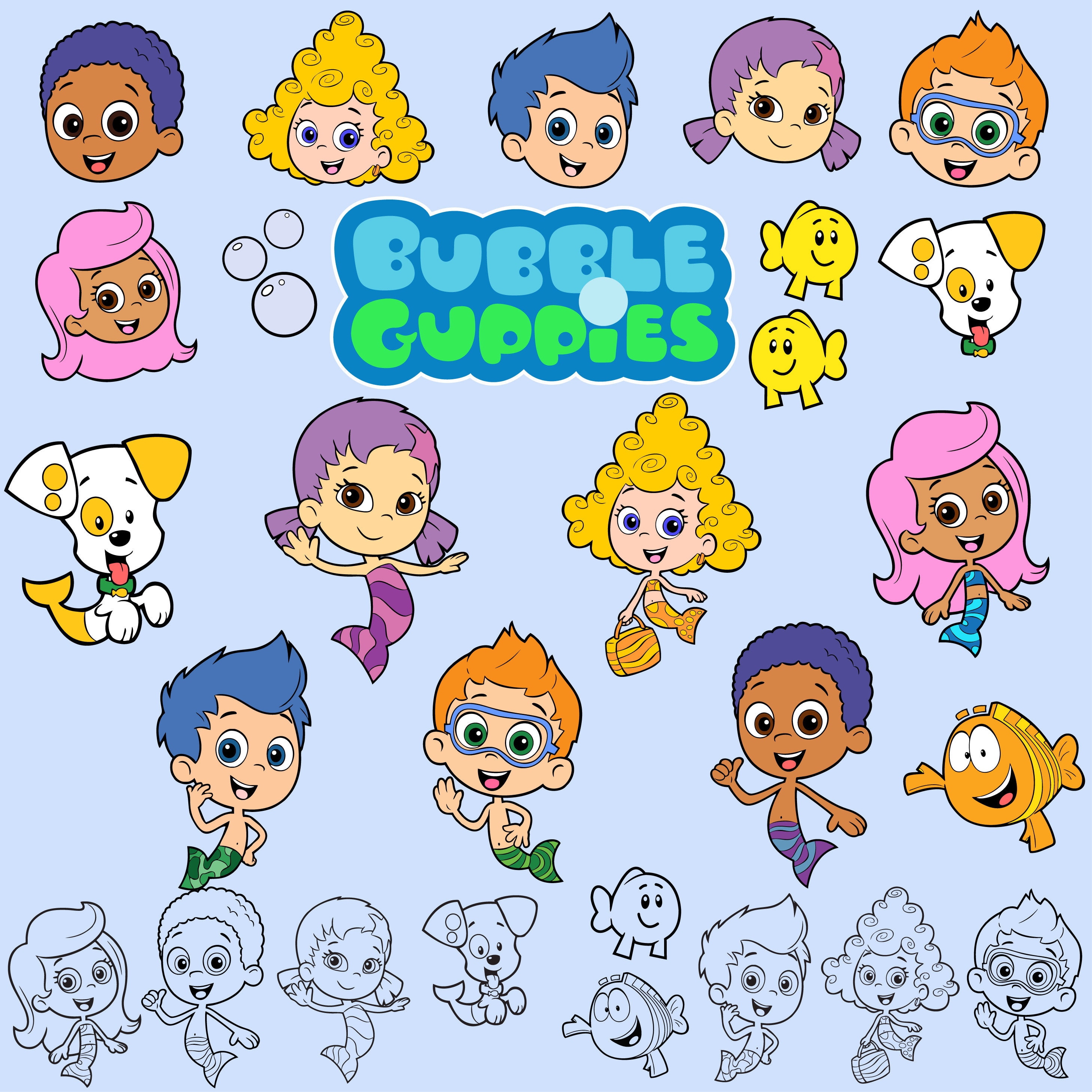 Download Bubble Guppies.Svg.Dfx.Eps.Pdf.Png. | Etsy