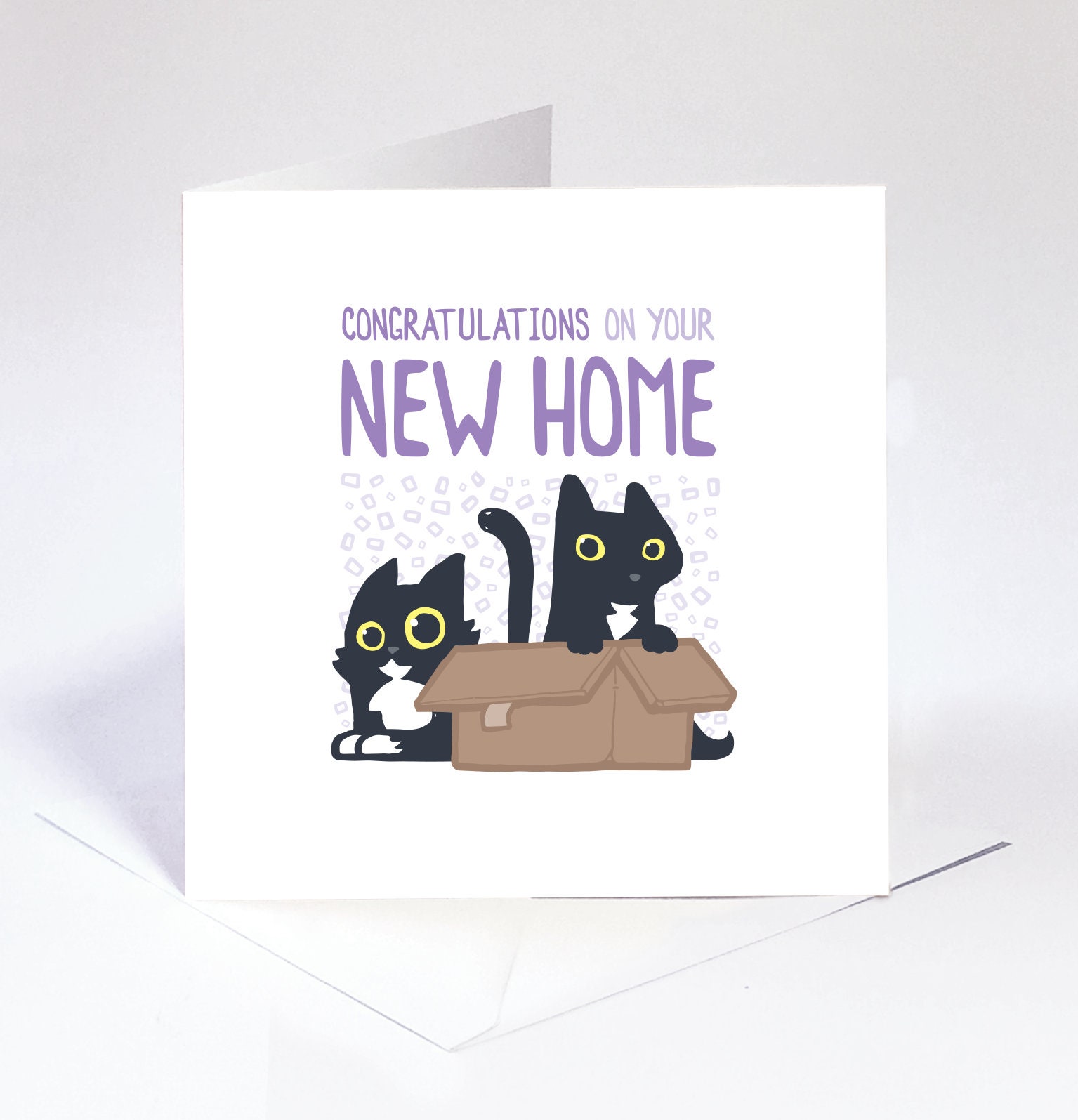 New Home Cat Card Housewarming Card With Cats Moving in Etsy UK