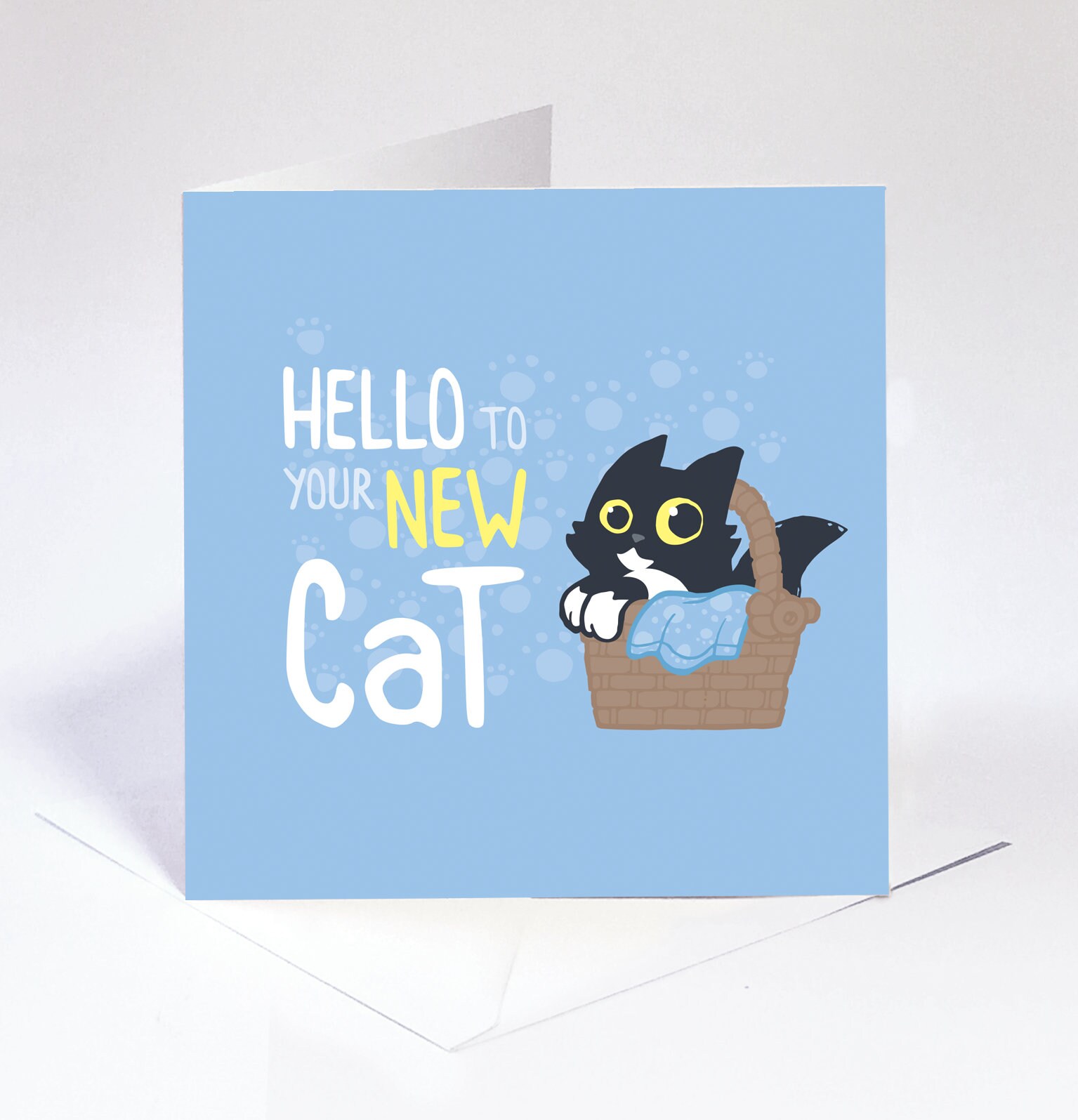 Cute New Cat Card to Your New Cat Card Etsy