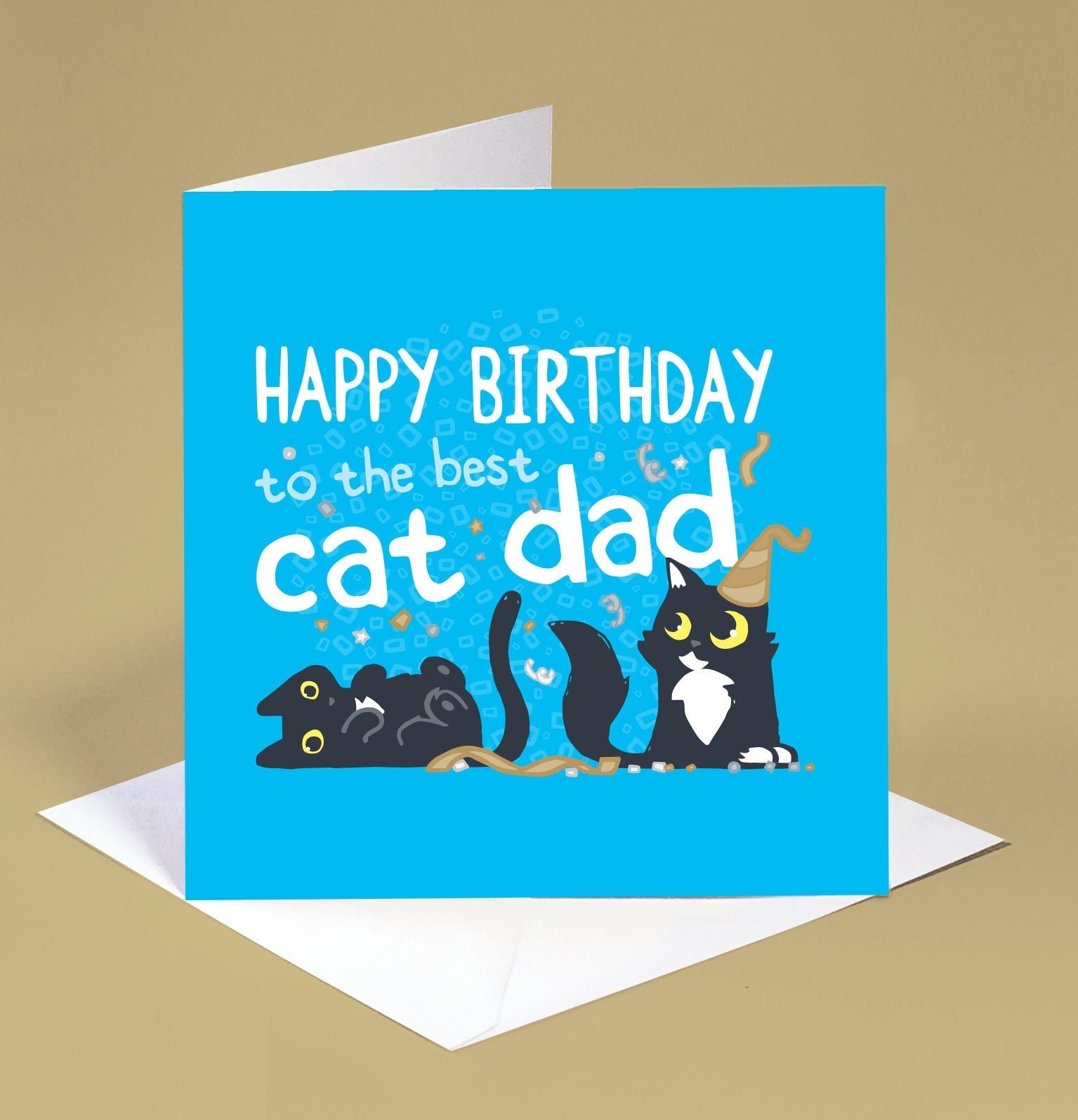 Cat Dad Birthday Gifts, Cat Dad Birthday Cards