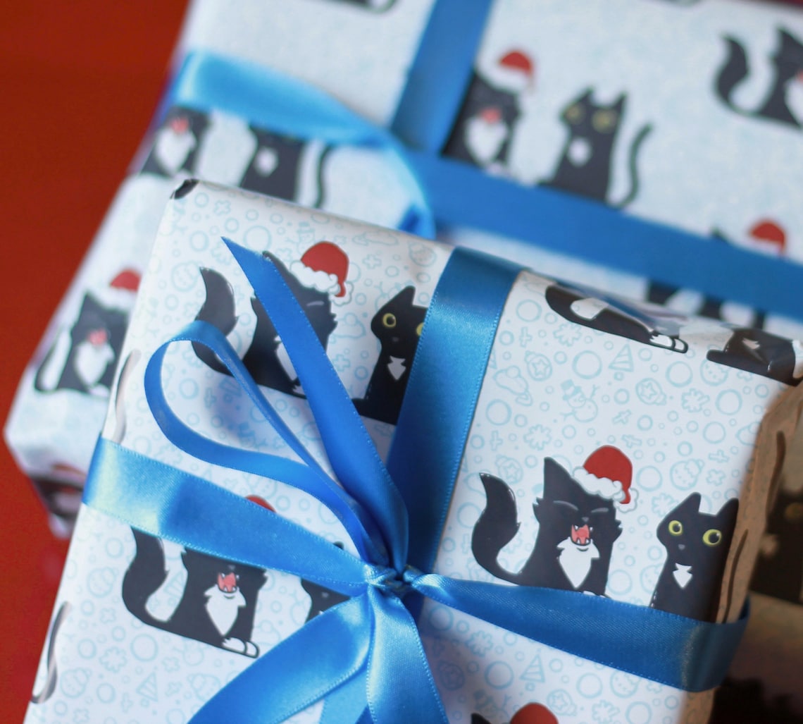 Cat Christmas Wrapping Paper 