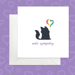 Carte de deuil pour la perte d'un chat, carte de voeux pour la perte d'un animal de compagnie, carte de sympathie pour animal de compagnie, carte de condoléances pour la perte d'un chat, carte de sympathie pour chat