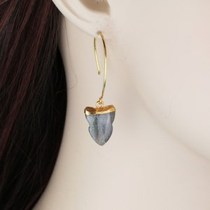Labradorite Earrings, labrodarite dangles, minimalist earrings, dainty earrings, everyday wear, Jewellery gifts, gifts for mom