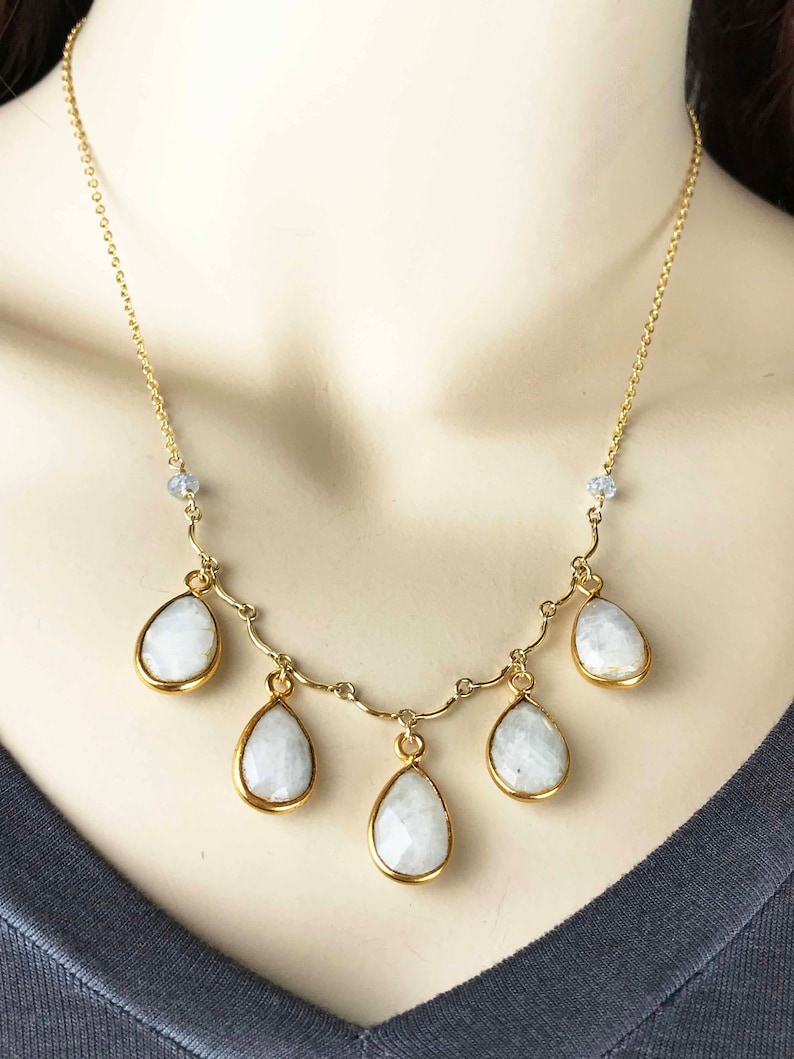 moonstone chain moonstone necklace gifts for her,unique gifts Moonstone 14K gold fill Necklace designer jewelry moonstone jewelry
