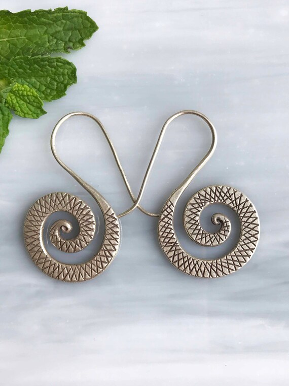 Tribal Silver Earrings, Bali Earrings, Tribal Jewelry, Bali