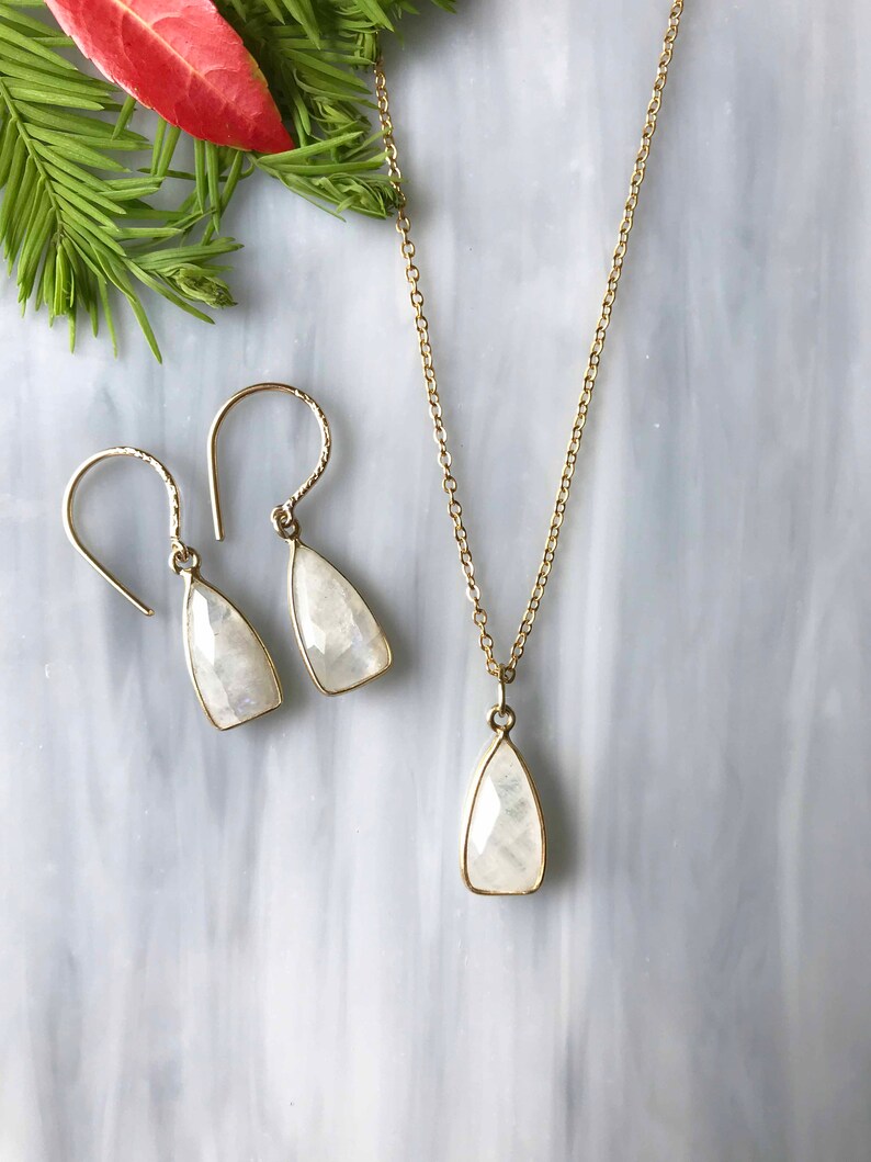 moonstone necklace Moonstone Jewelry Set moonstone Earrings moonstone pendant moonstone chain