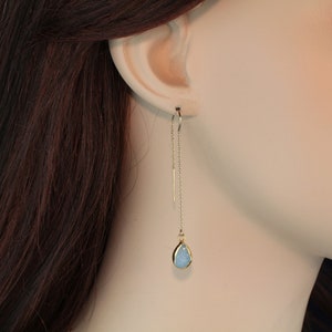 14K goldfill Druzy Threaders, Druzy threaders, Aqua Druzy threader earrings, Druzy Earrings, Druzy Jewelry, Gift For Her