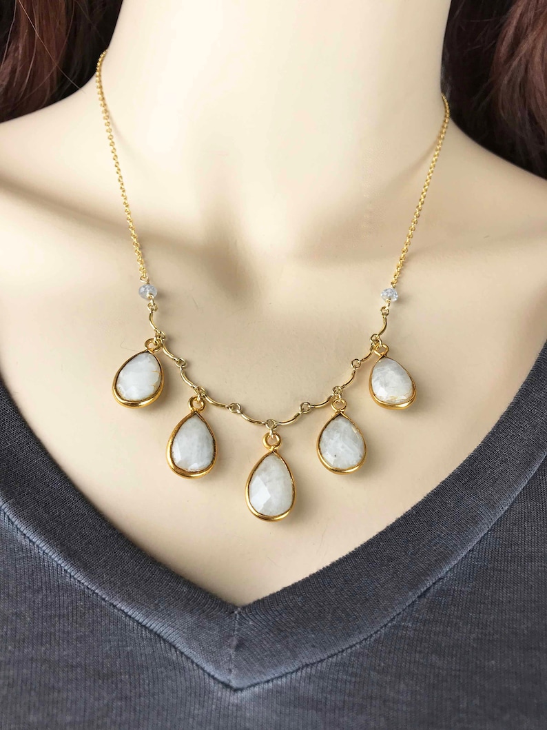 moonstone chain moonstone necklace gifts for her,unique gifts Moonstone 14K gold fill Necklace designer jewelry moonstone jewelry