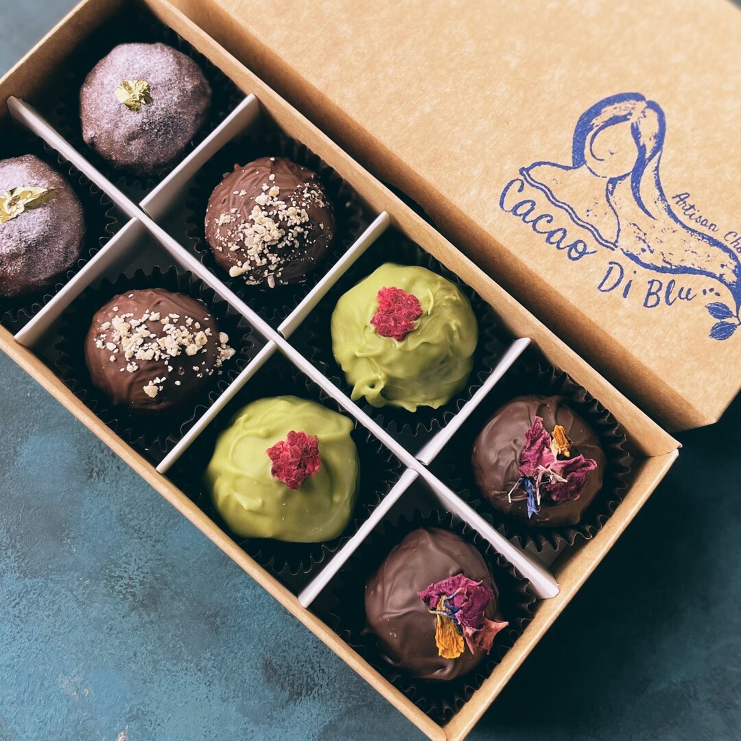 TRUFFLE BOX Gourmet Chocolate Box Artisan Chocolate Etsy