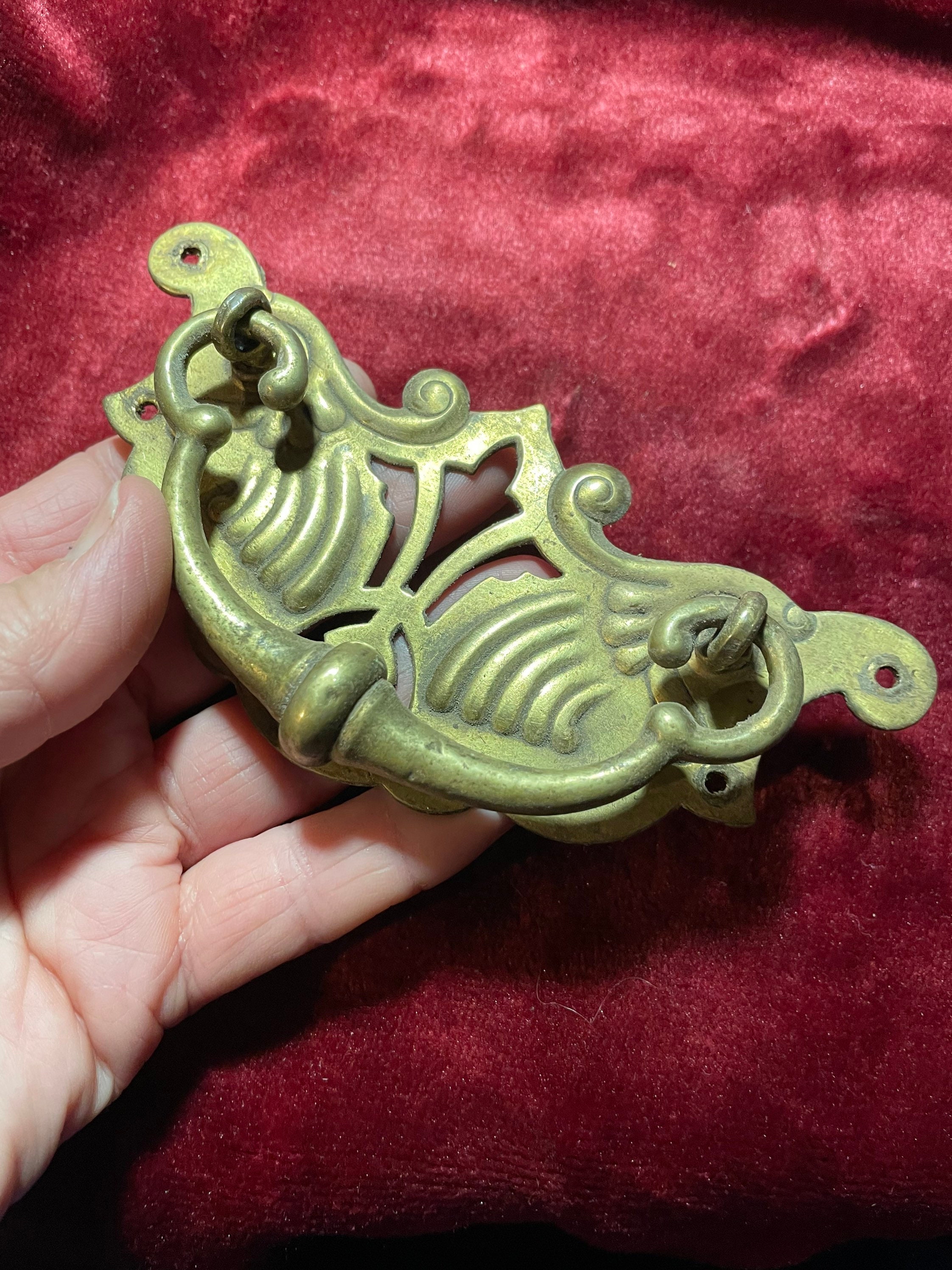 FRENCH ART NOUVEAU Drawer Handles Pair of Antique French Etsy
