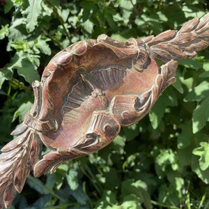 French bronze pediment - Antique French bronze furniture pediment - Furniture onlay