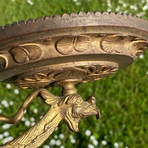 Antique Dragon candle holder. Large French bronze late 1800’s wall mounted candlestick support - gilt ormolu wall light Chamberstick holder