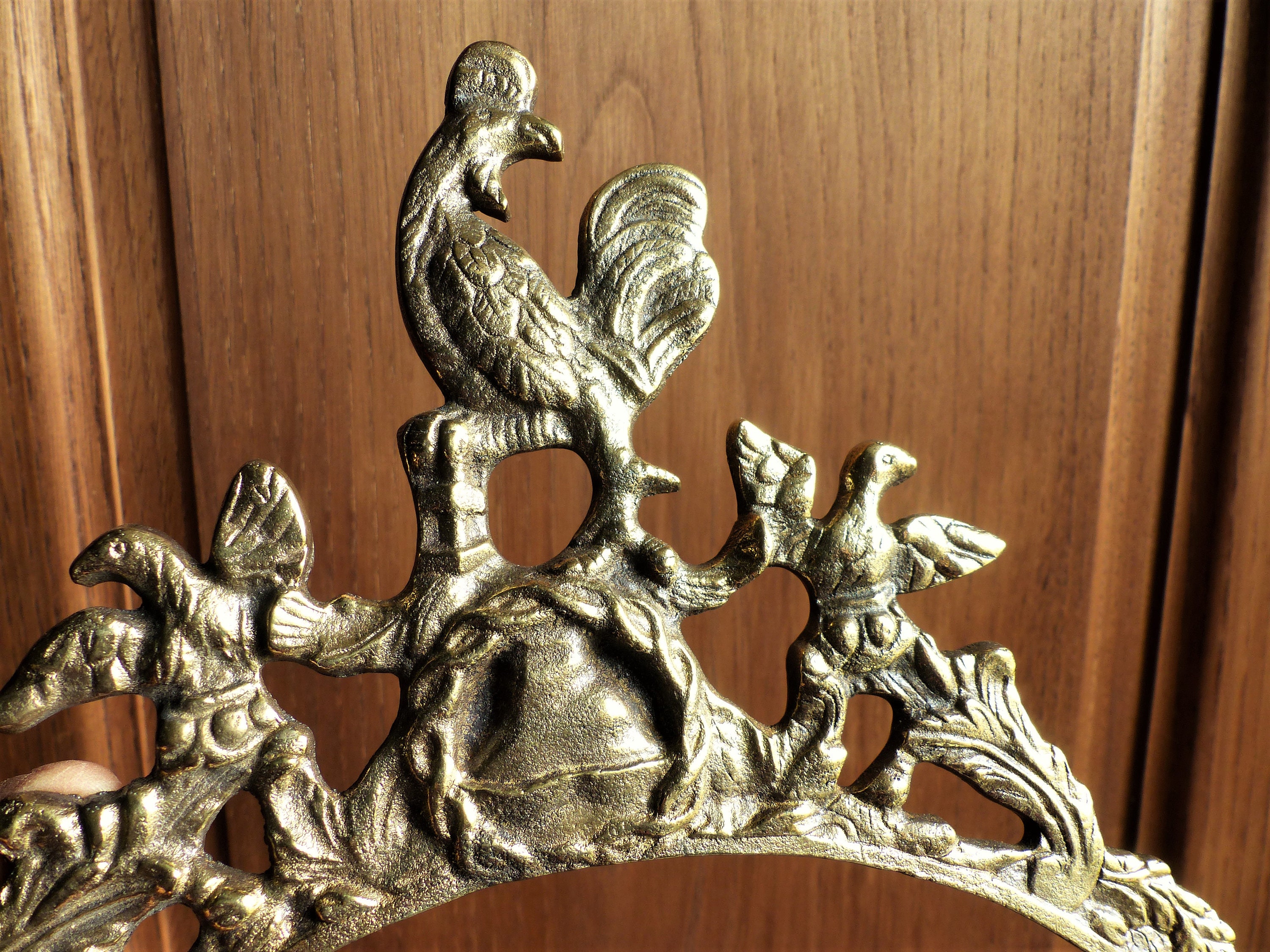 Bronze Vintage/Fronton en Laiton - d'horloge de Coq Français Bronze Pièces Rechange Pièces à Réutili