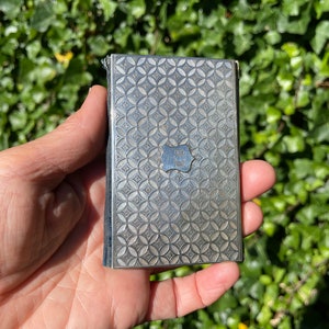 Antico portacarte da ballo - Aide memoire - Carnet de bal in madreperla francese e argento - Portacarte da ballo