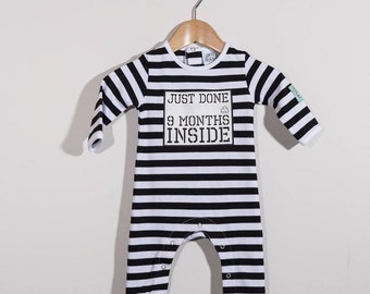 Just Done 9 Months Inside® USA New Born Gift - Baby Shower Gift - Expecting Parent - New born baby Grow by Lazy Baby®