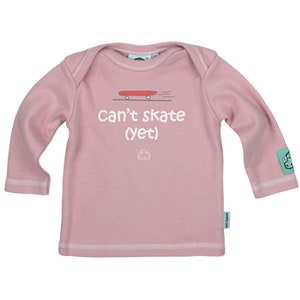 Baby Gift for Skateboarder Can&#39;t Skate Yet Shirt Funny Baby Top Girl Baby Shower Gift Cool Baby Clothes Skateboarding Baby 6-12 Months