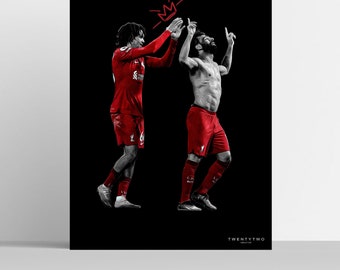 LFC / Digital print / Mo Salah / Trent / Art / retro / Design / Wall art /  king / crown / Gift / prints / poster