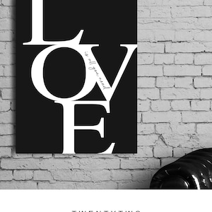 All you need is love / Instant Download / Digital print / Word Art / Art / Design / Wall art / Gift / prints /Beatles