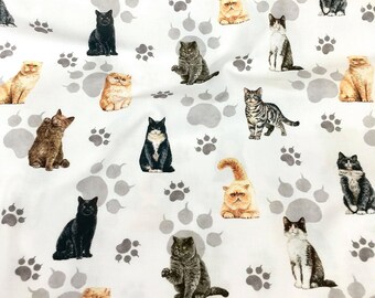 Half meter dog cat paw Soft fleece fabric brown Premium Quality soft material animal print