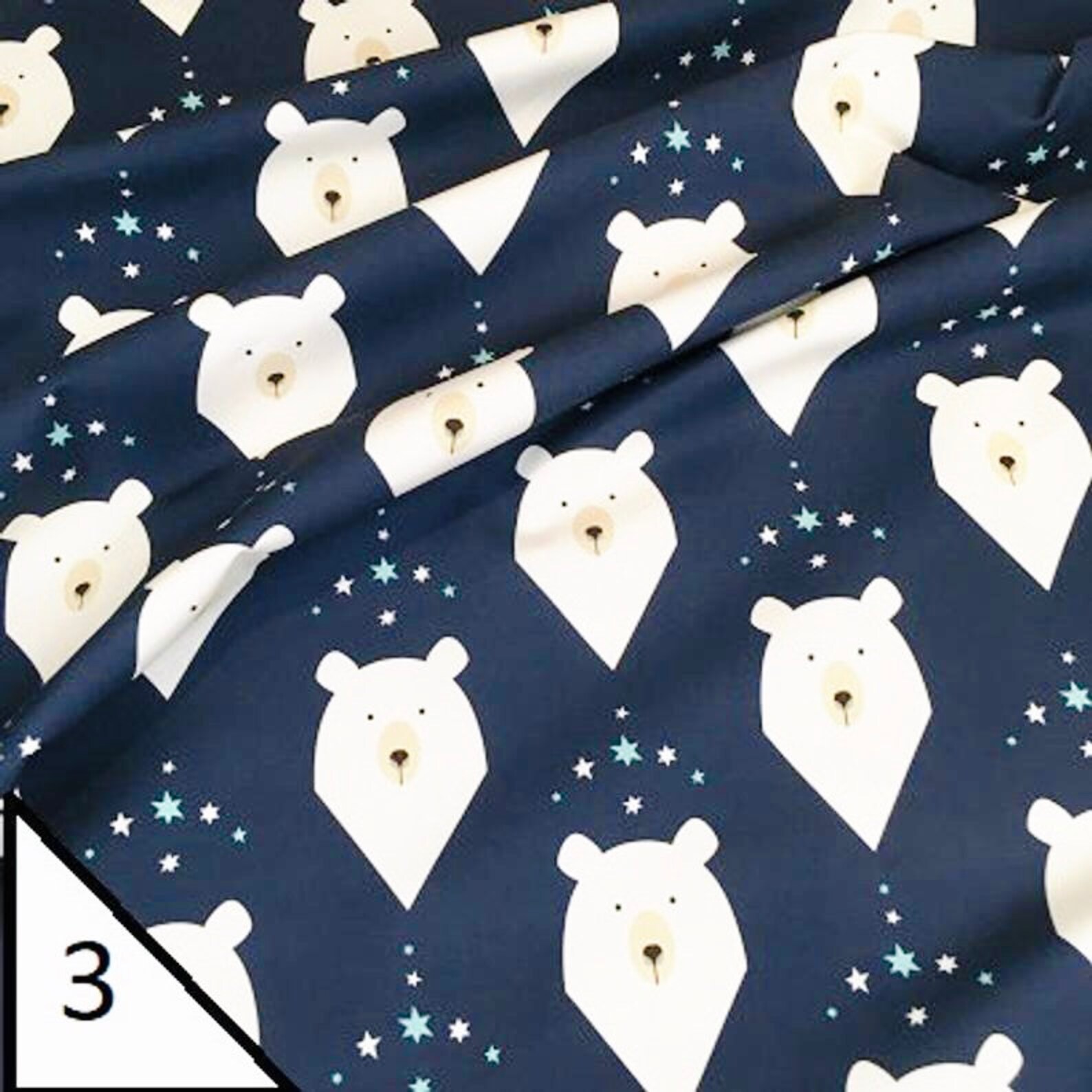 Bear Cotton Fabric / Panda / Teddy Bear / Polar Bear Fabric Etsy