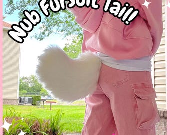 Cola de disfraz de conejo crema prefabricada para cosplay Kemonomimi (Leer descripción)
