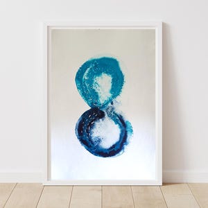 Original A2 Ink Painting - 42x60cm Large Poster Size - Calm Minimalist Art | Unframed
