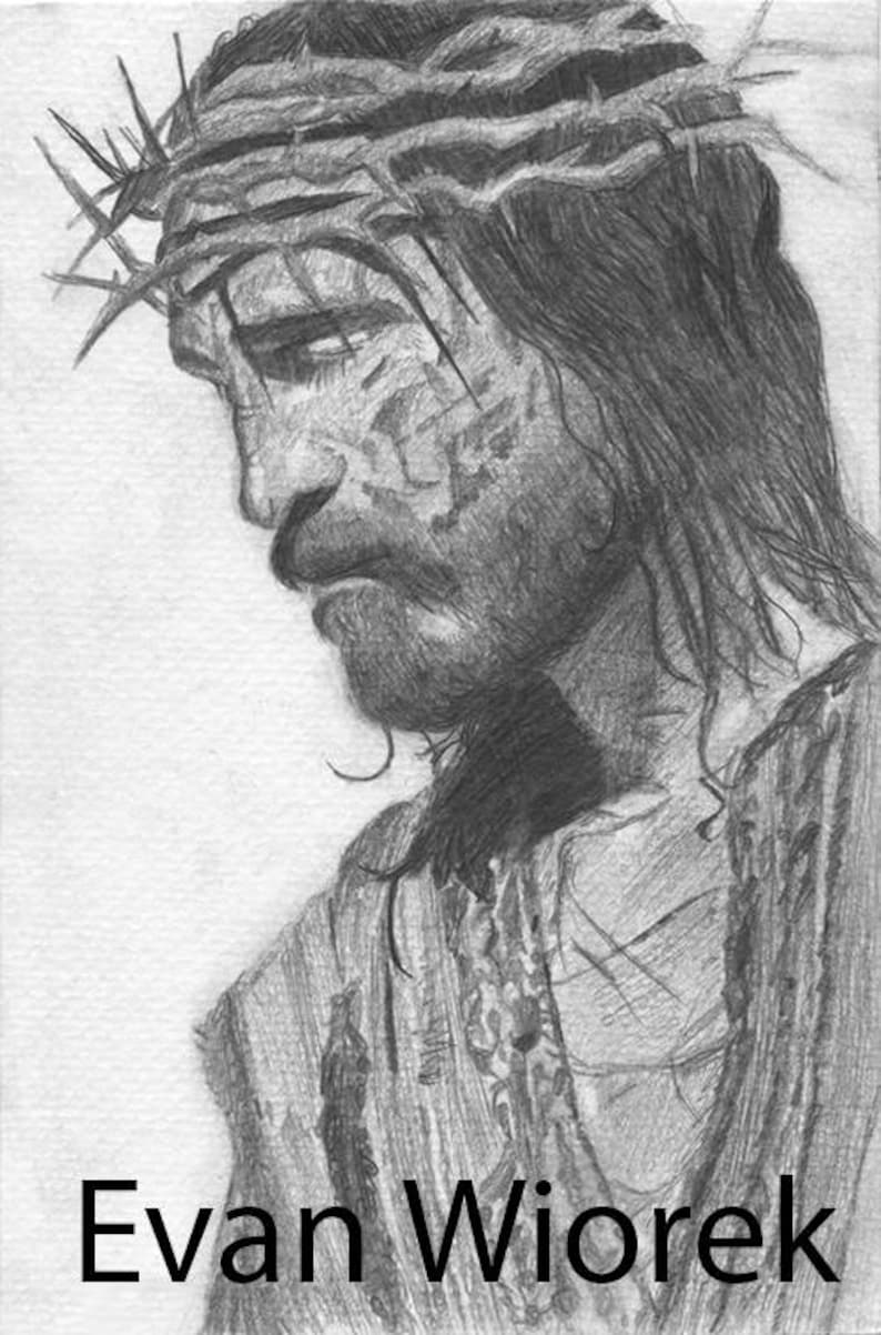 The passion pencil drawing of jesus christ