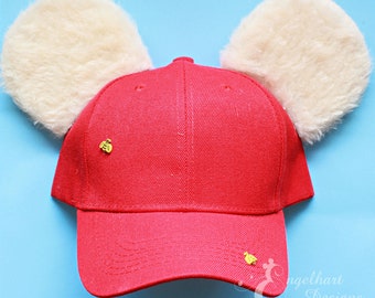 Fuzzy Winnie the Pooh Bear Mickey Ears Hat: Men's Disneyland Baseball Cap