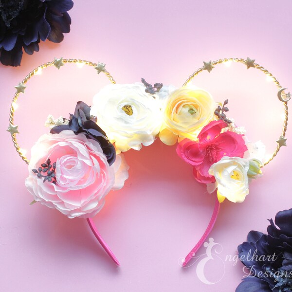 Floral Mouse Ears Etsy