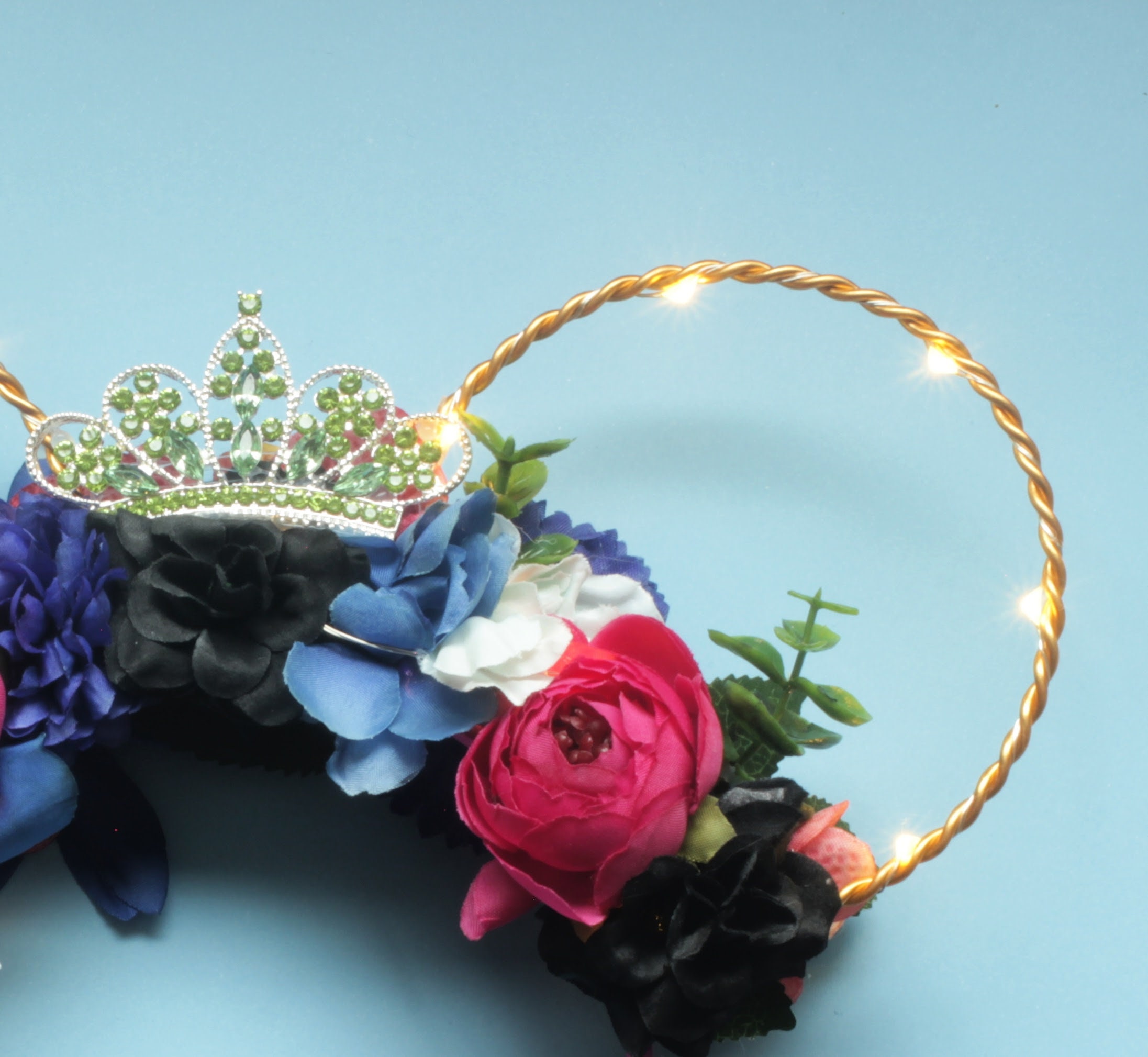 Anna Floral Mouse Ears: Frozen Princess Headband With Tiara  display picture 1