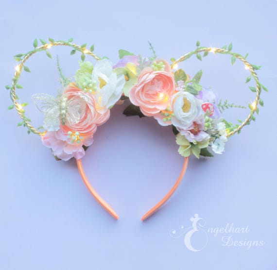 Disney Handmade Light Up Floral Maleficient Ears These Light-Up Floral DIY Maleficent Minnie Ears are SO  main image 4