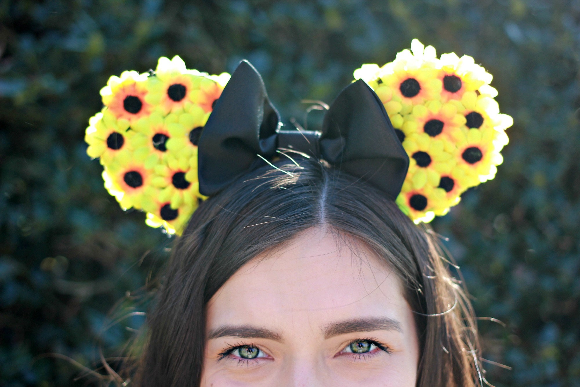 Disney Sunflower Minnie Ears with Yellow Bow Sunflower Minnie Ear - Etsy main image 2
