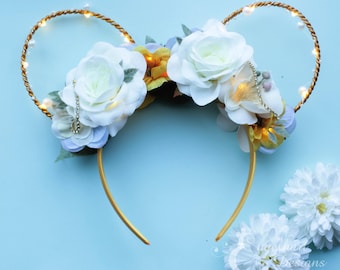 Floral Duchess Mouse Ears: Aristocats Disney Headband