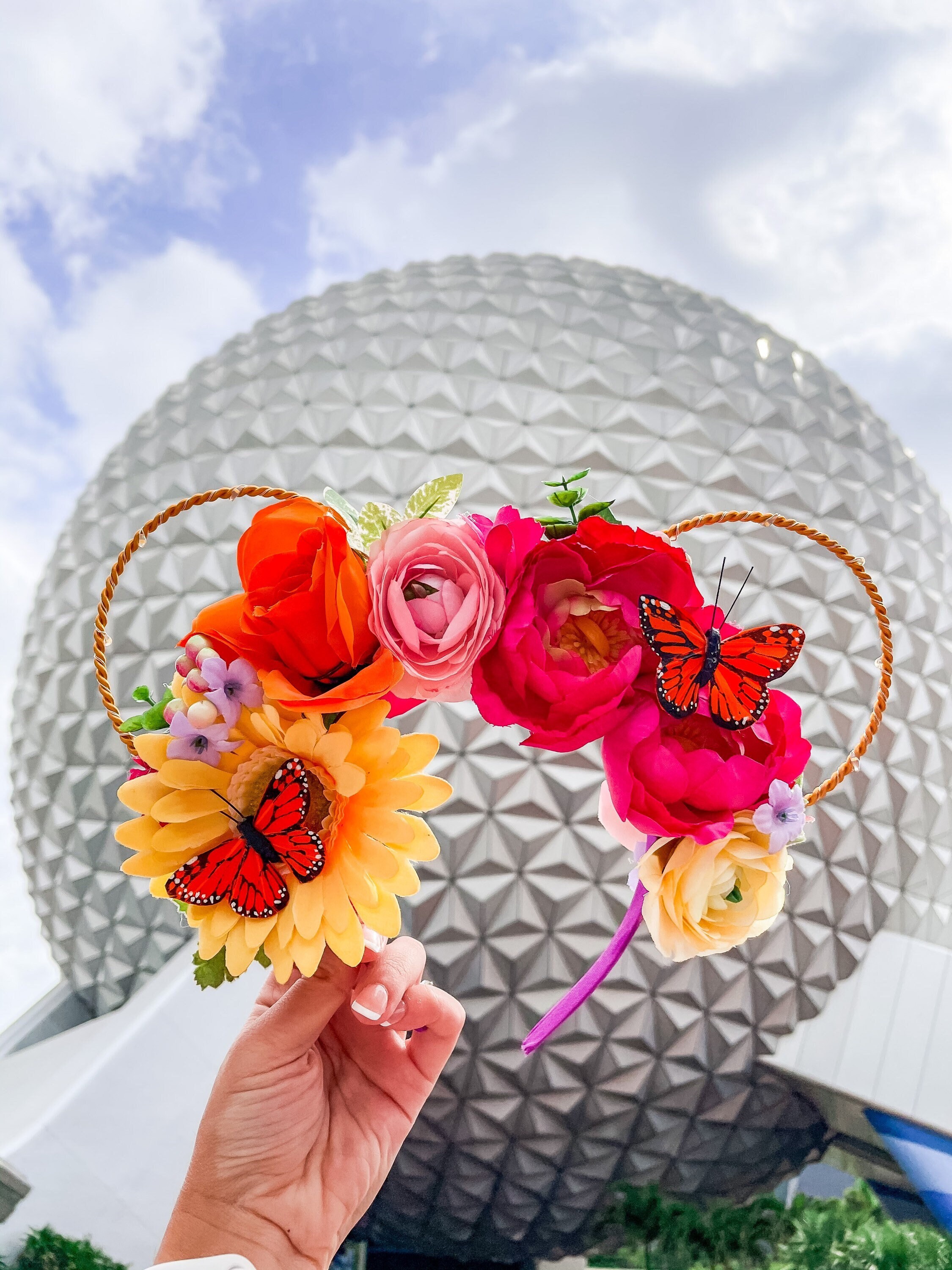Butterfly Garden Floral Mickey Ears: Disney Flower and  display picture 1