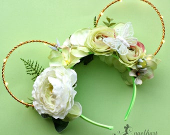 Tinkerbell Blumen Maus Ohren Haarband - Disneyland Park Accessoire