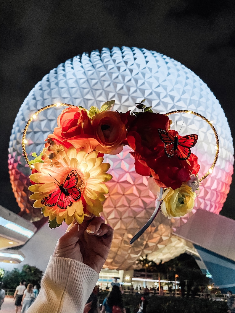 Butterfly Garden Ears Gift for Her Pink Floral Ears with image 10