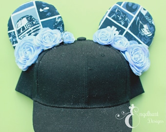 Star Wars Ears, Hat with Mickey Ears, Mickey Ears Hat, Star Wars Mickey Ears, Star Wars Hats with Ears, Vintage Star Wars Cap, Star Wars