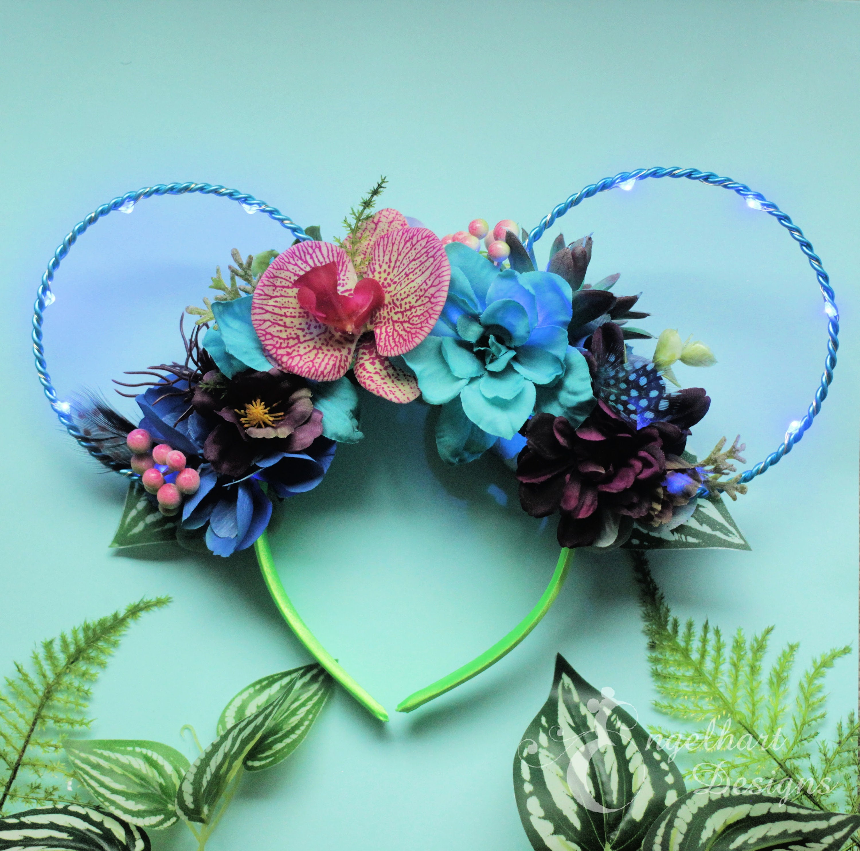 Floral Pandora Mickey Wire Ears: Disney Animal Kingdom Light  display picture 1